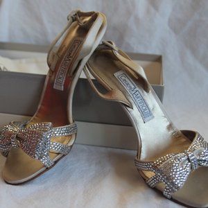 Cesare Martinoli Rhinestone Slingbacks